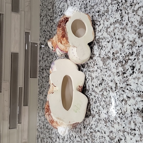 vintage ceramic pair of easter bunnies - Picture 7 of 10